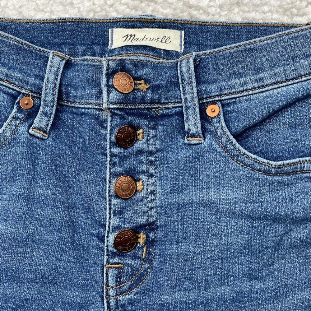 Madewell 9" Mid Rise Skinny Crop Jean Button Fly - Picture 7 of 12